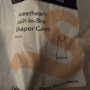 Shapermint Sweetheart Built-In-Bra Shaper Cami - Black and Tan
